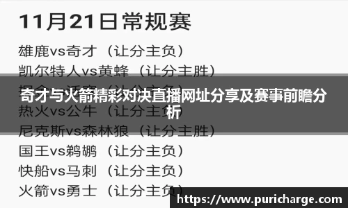奇才与火箭精彩对决直播网址分享及赛事前瞻分析